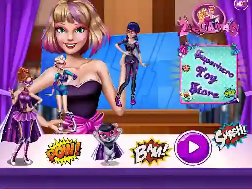 Гульня Superhero Toy Shop онлайн