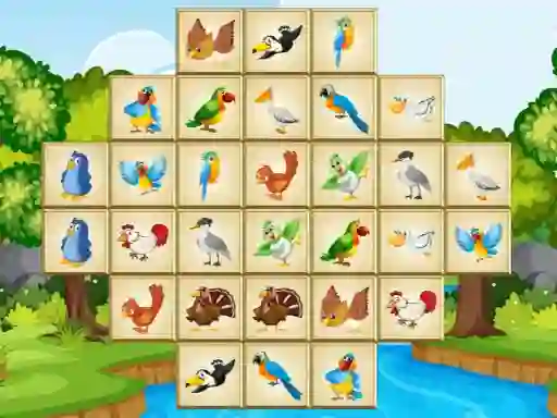 Гульня Birds Mahjong Deluxe онлайн