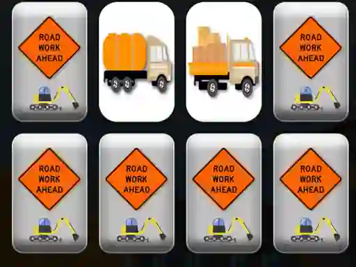 Гульня Work Trucks Memory онлайн
