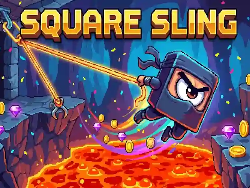 Гульня Square Sling онлайн