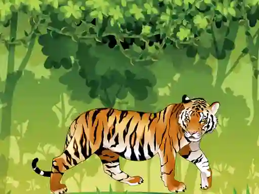 Гульня Angry Tiger Coloring онлайн