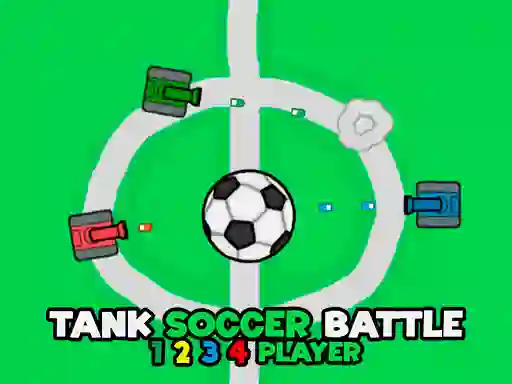 Гульня Tank Soccer Battle 1 2 3 4 Player онлайн