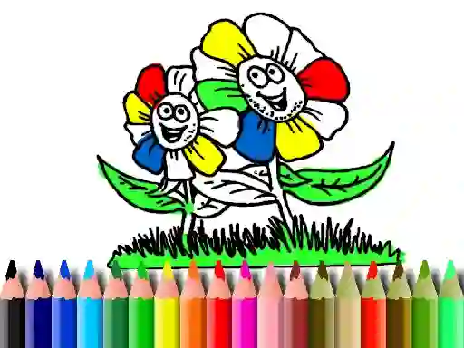 Гульня Back to School: Flowers Coloring онлайн