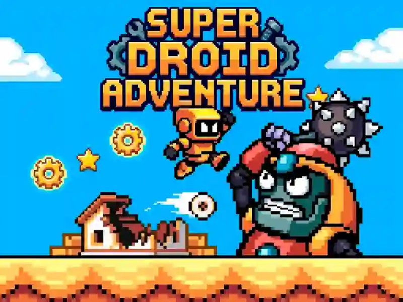 Гульня Super Droid Adventure онлайн