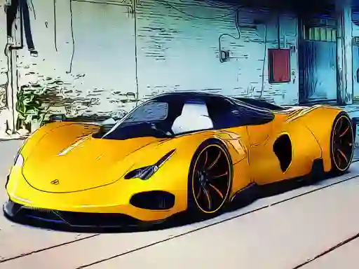 Гульня Futuristic Car Models онлайн