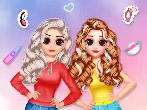 Гульня Besties Makeover Salon онлайн