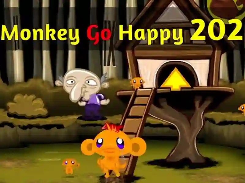 Гульня Monkey Go Happy Stage 202 онлайн