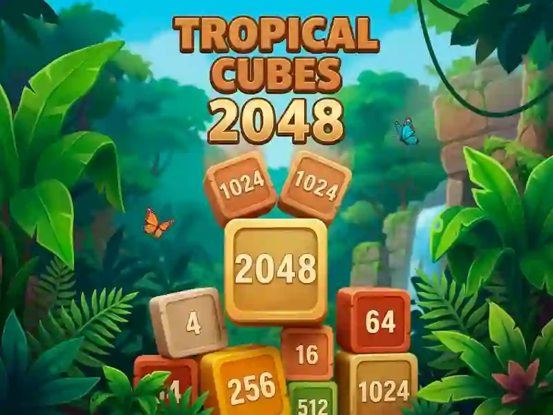 Гульня Tropical Cubes 2048 онлайн