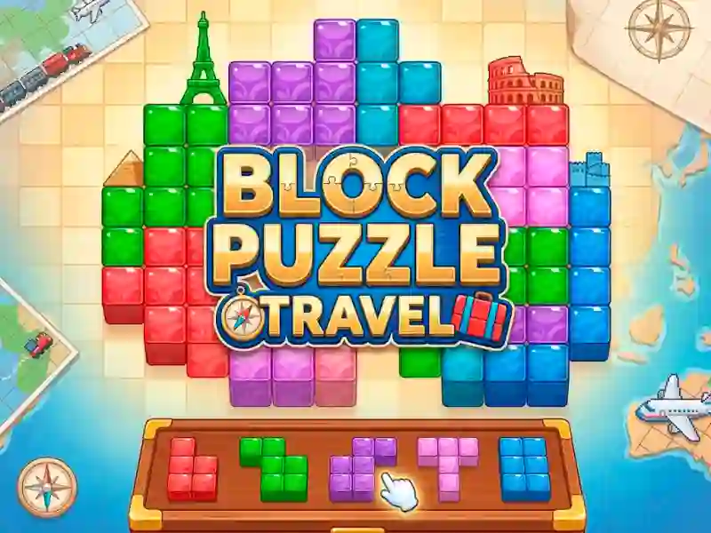 Гульня Block Puzzle Travel онлайн