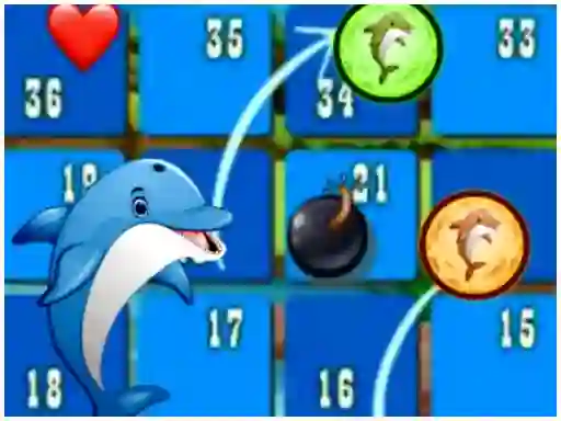 Гульня Dolphin Dice Race онлайн