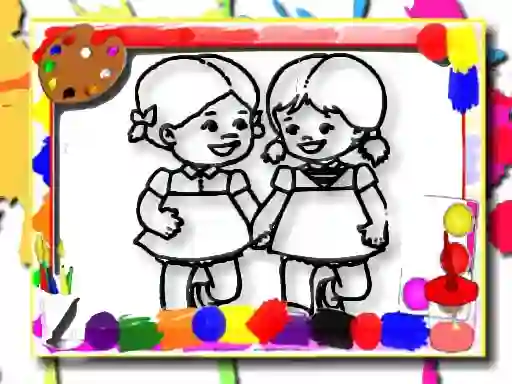 Гульня Kids Coloring Time онлайн