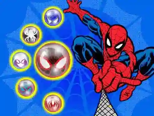 Гульня Spiderman Bubble Shooter онлайн