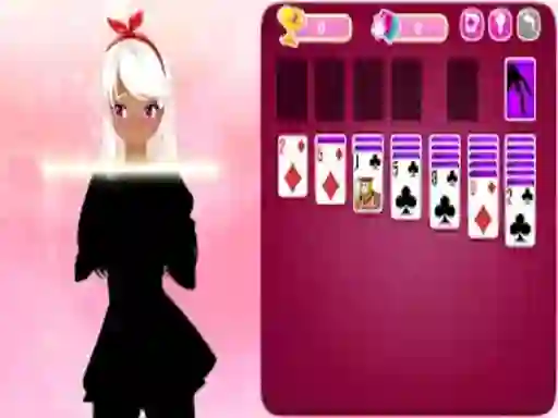 Гульня Solitaire Girls 2 онлайн
