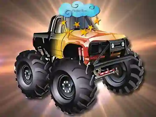 Гульня Cartoon Trucks Hidden Stars онлайн