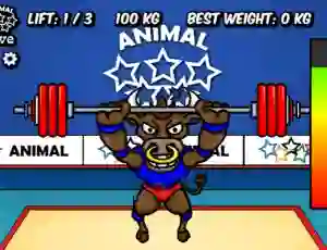 Гульня Animal Olympics Weight Lifting онлайн