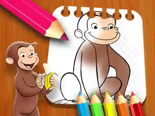 Гульня Curious George Coloring Book онлайн