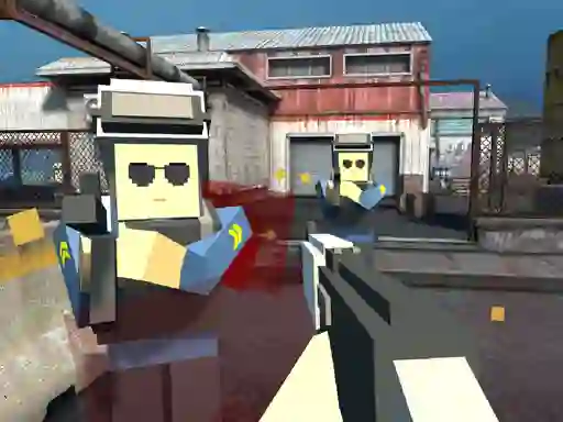 Гульня Pixel Factory Battle 3D.io онлайн