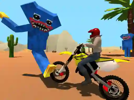 Гульня Motoracer vs Huggy онлайн