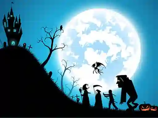 Гульня Happy Halloween Jigsaw онлайн