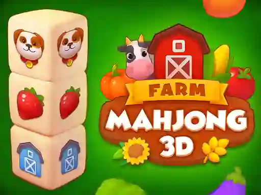 Гульня Farm Mahjong 3D онлайн