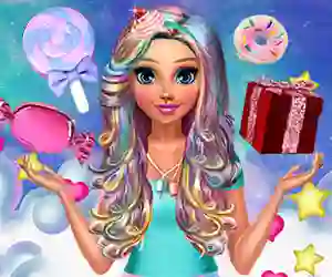 Гульня Katie's Candy Look онлайн