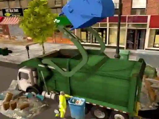 Гульня Town Clean Garbage Truck онлайн