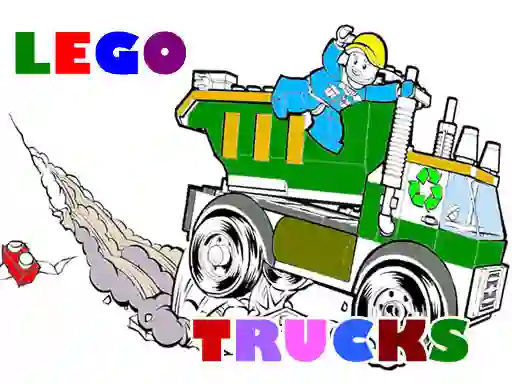 Гульня Lego Trucks Coloring онлайн