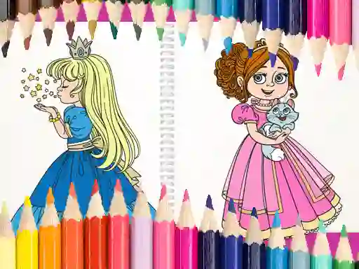 Гульня Beautiful Princess Coloring Book онлайн
