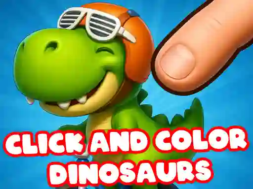 Гульня Click And Colors Dinosaurs онлайн