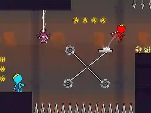 Гульня Red and Blue Stickman 2 онлайн