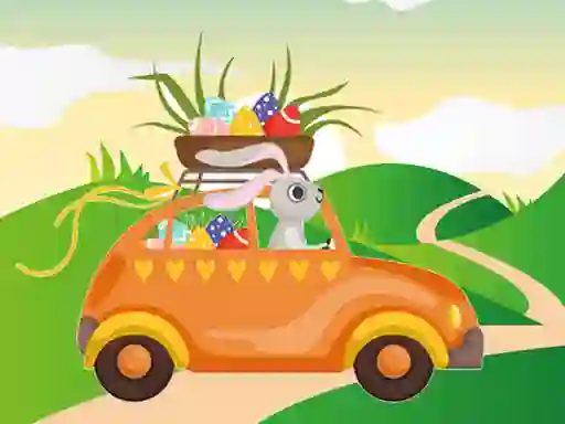 Гульня Bunnies Driving Cars Match 3 онлайн
