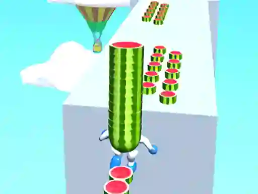Гульня Watermelon Run 3d онлайн