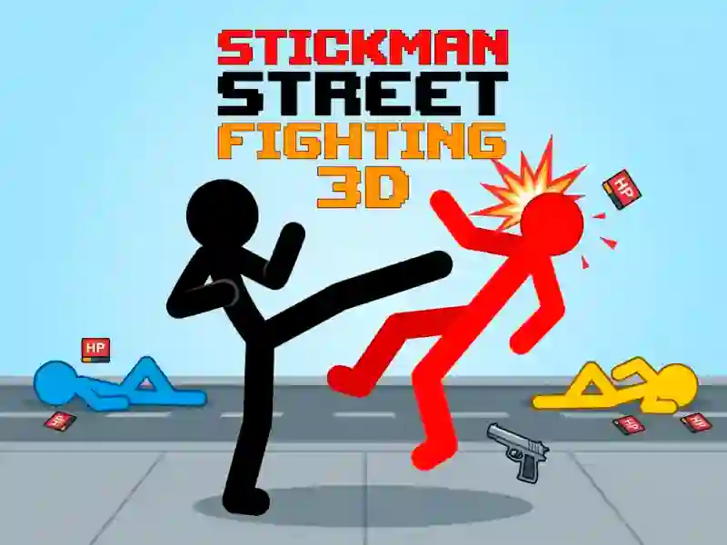 Гульня Stickman Street Fighting 3d онлайн