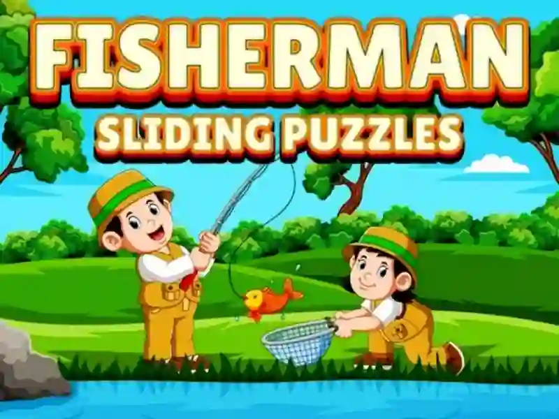 Гульня Fisherman Sliding Puzzle онлайн