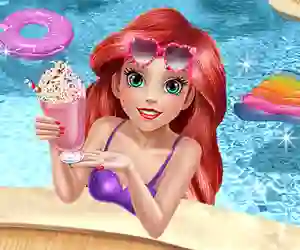 Гульня Mermaid Princess Pool Time онлайн
