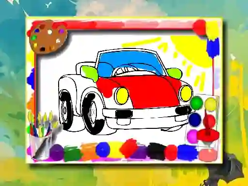 Гульня Cartoon Cars Coloring Book онлайн