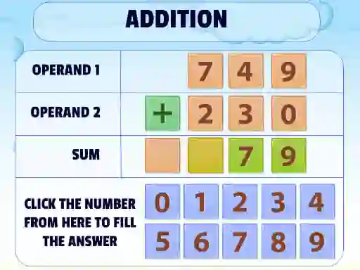 Гульня Addition Practice онлайн