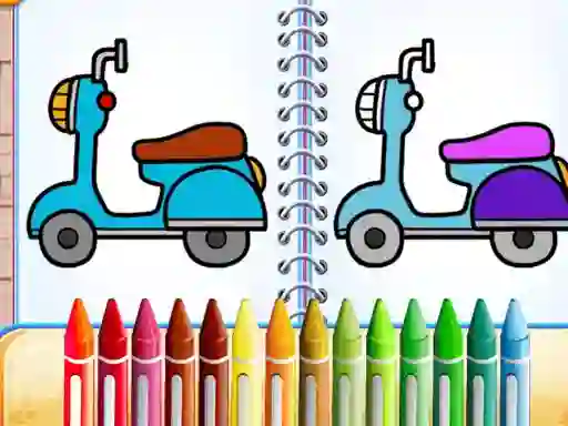 Гульня Cute Bike Coloring Book онлайн