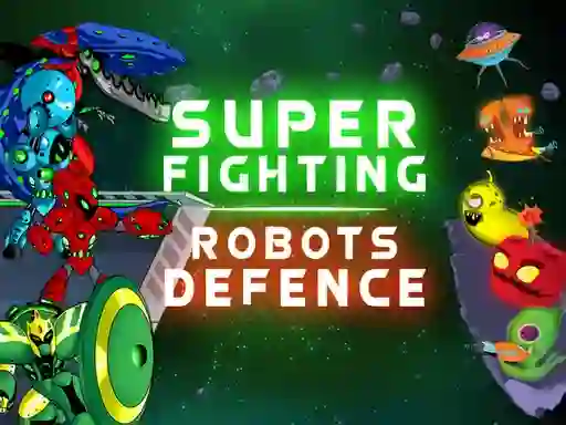 Гульня Super Fighting Robots Defense онлайн