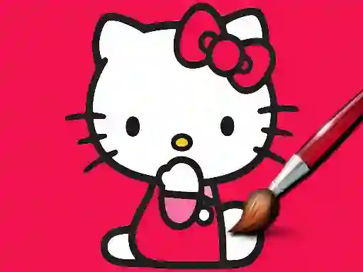 Гульня Easy Coloring Kitty онлайн