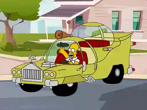 Гульня The Simpsons Car Jigsaw онлайн