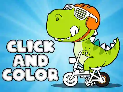 Гульня Click And Color Dinosaurs онлайн