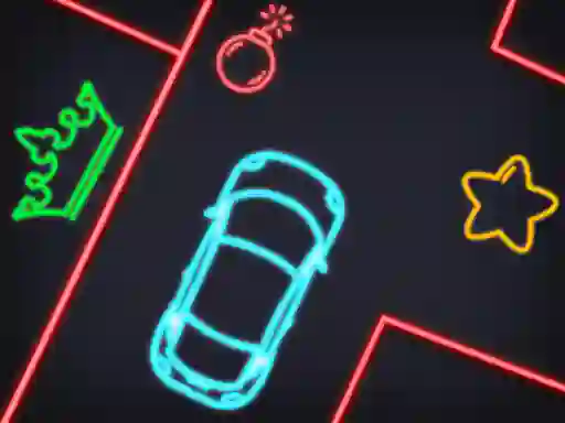 Гульня Neon Car Puzzle онлайн
