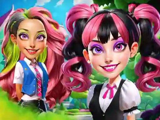 Гульня Princesses at Horror School онлайн
