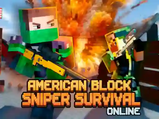Гульня American Block Sniper Survival Online онлайн
