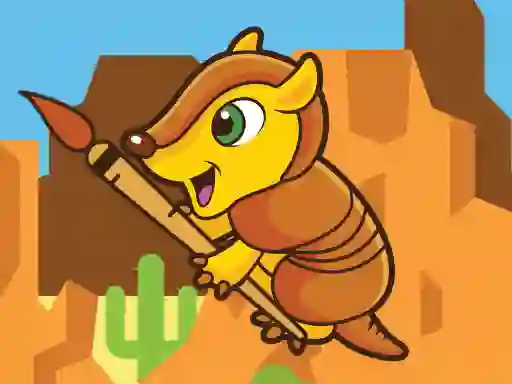 Гульня Happy Armadillo Coloring онлайн