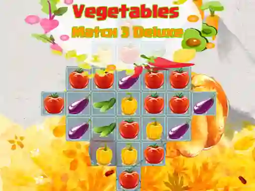 Гульня Vegetables Match 3 Deluxe онлайн