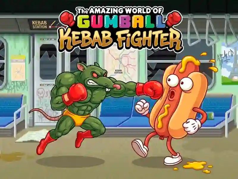 Гульня The Amazing World of Gumball Kebab Fighter онлайн