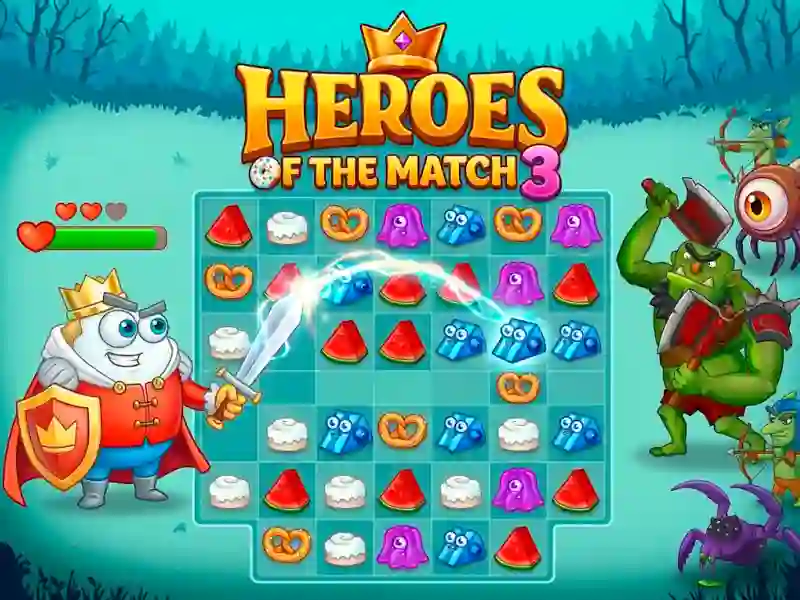 Гульня Heroes of the match 3 онлайн