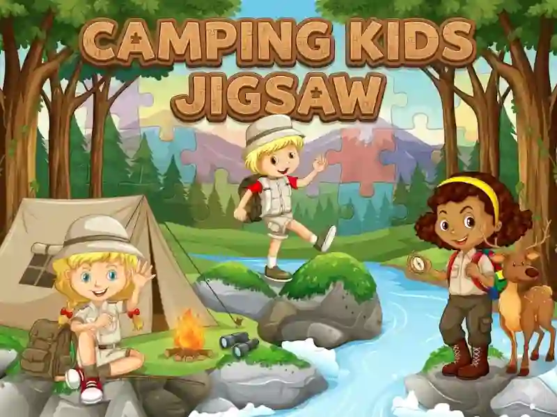 Гульня Camping kids jigsaw онлайн